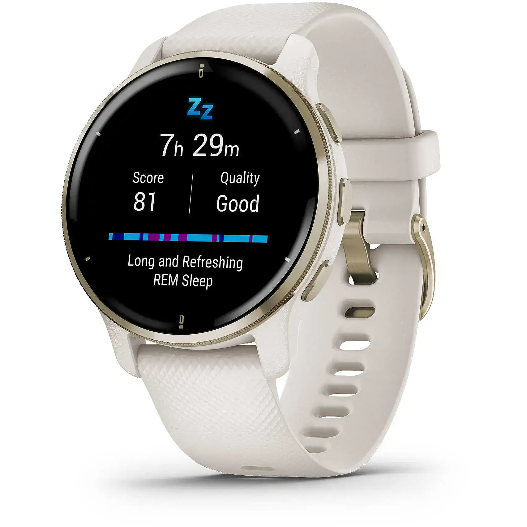 Смарт-часы Garmin Venu 2 Plus Cream Gold S. Steel Bezel w. Ivory Case and S. Band (010-02496-02/12)