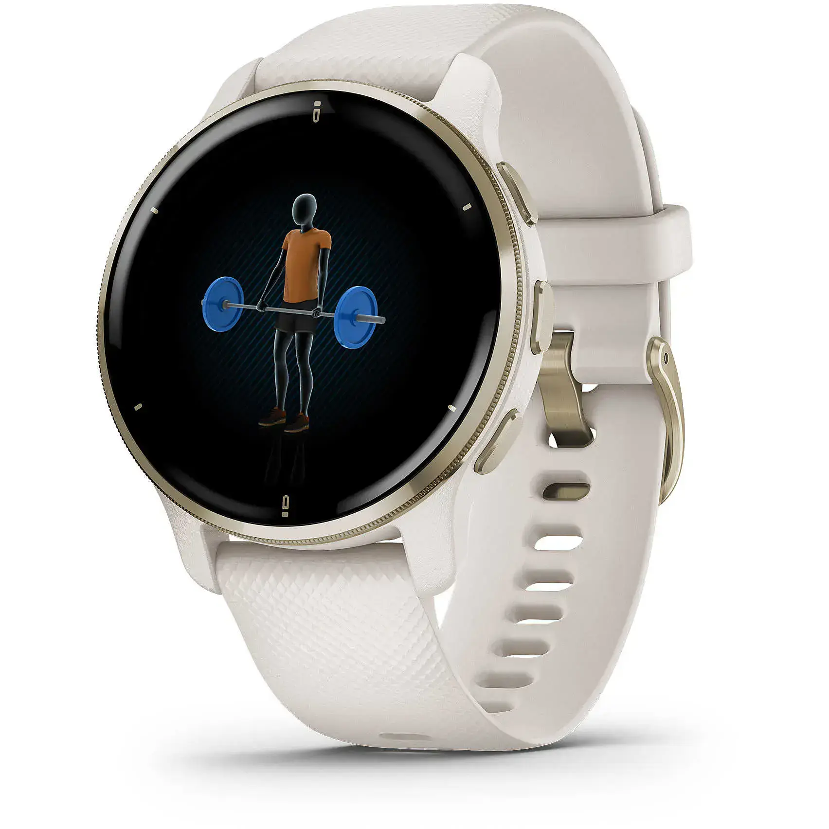 Смарт-часы Garmin Venu 2 Plus Cream Gold S. Steel Bezel w. Ivory Case and S. Band (010-02496-02/12)