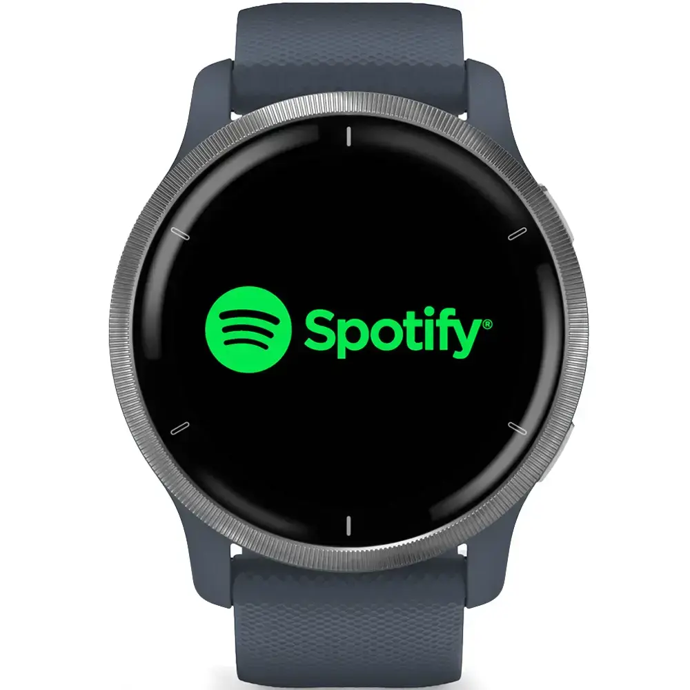 Смарт-годинник Garmin Venu 2 Silver Bezel with Granite Blue Case and Silicone Band (010-02430-10/00)