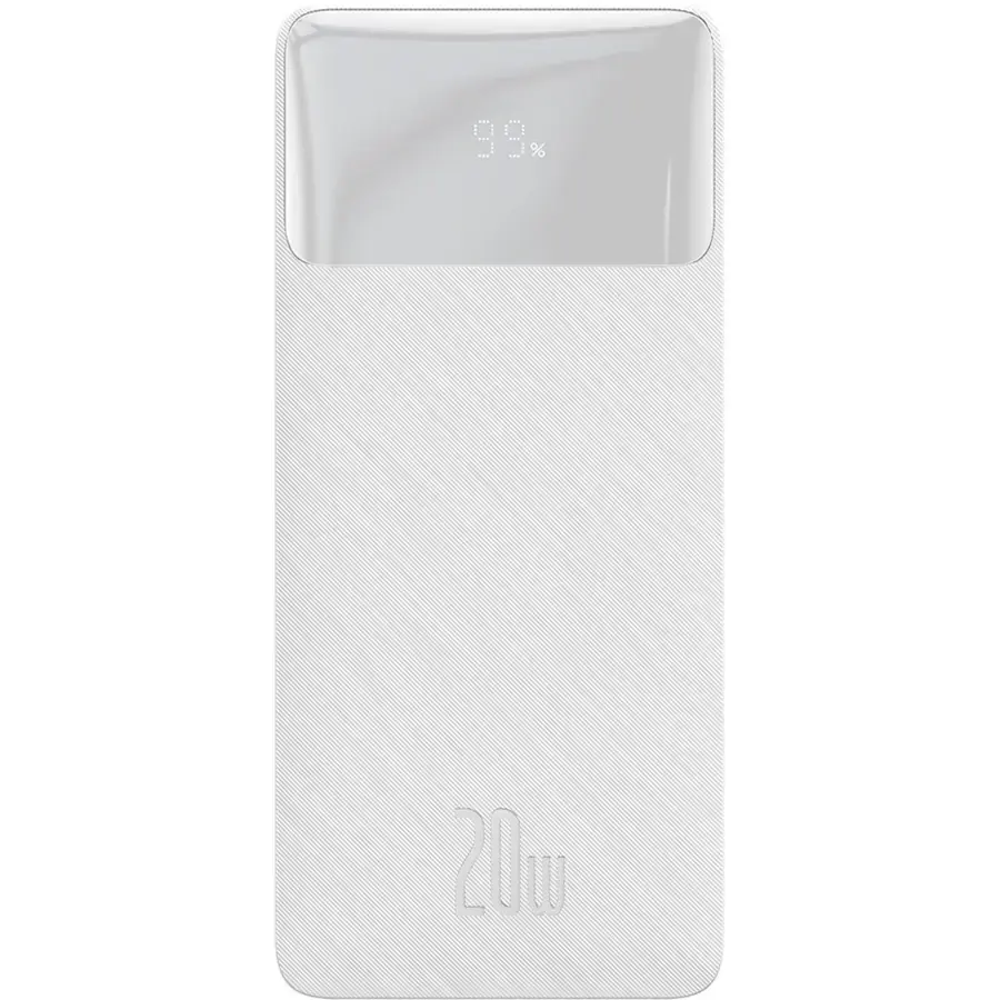 Зовнішній акумулятор Baseus Bipow Digital Display 10000 mAh 20W White (PPDML-L02)
