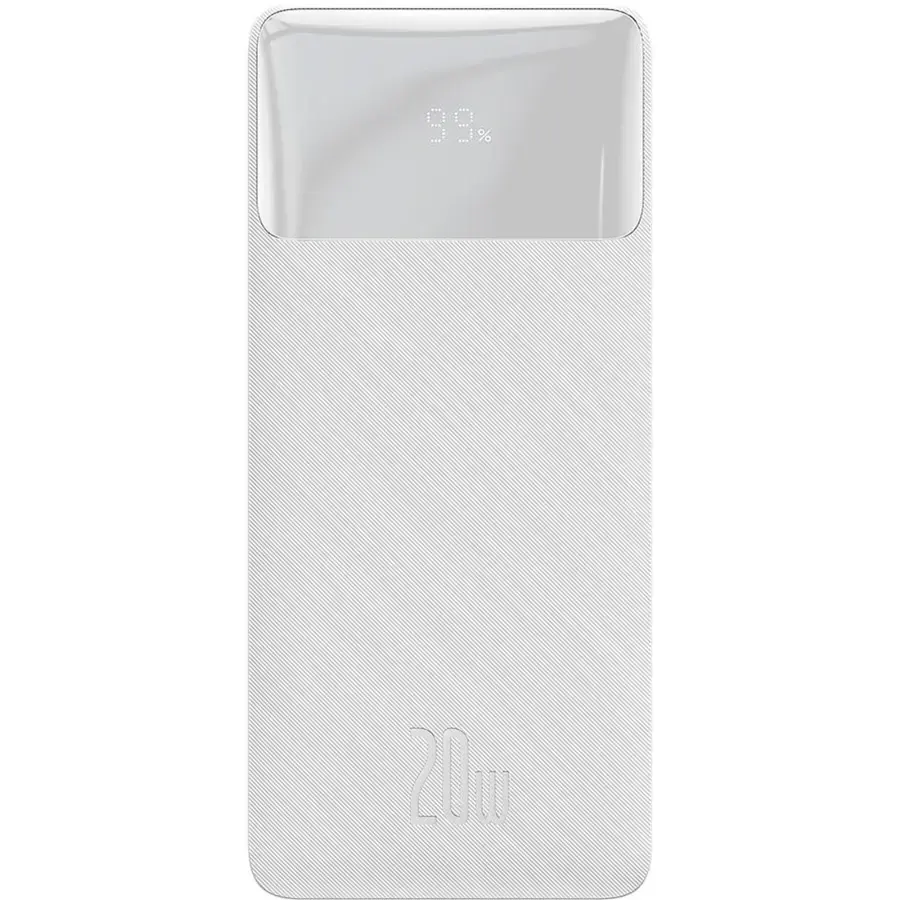 Зовнішній акумулятор Baseus Bipow Digital Display 20000 mAh 20W White (PPDML-M02)