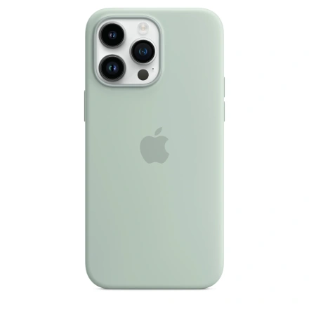 Чехол Apple iPhone 14 Pro Max Silicone Case with Animation & MagSafe (1:1 original) - Succulent