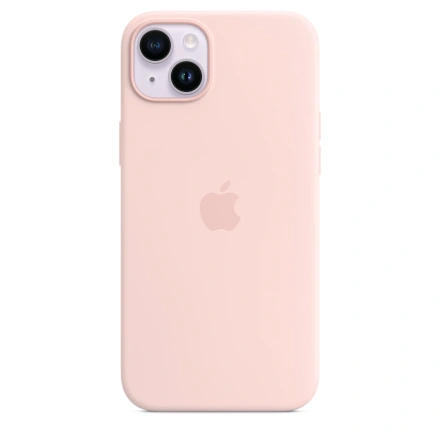 Чехол Apple iPhone 14 Plus Silicone Case with Animation & MagSafe (1:1 original) - Chalk Pink