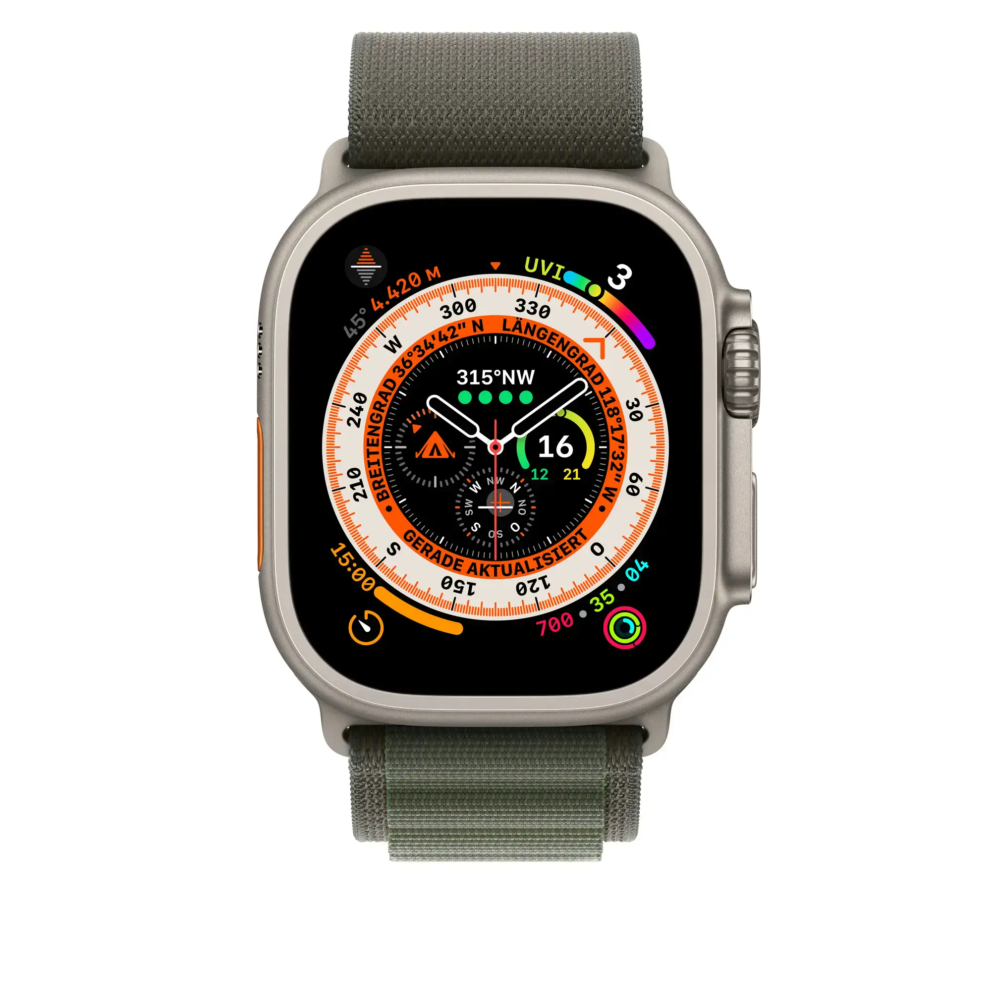 Ремінець Apple Alpine Loop Band Large для Apple Watch 49mm - Green (MQE43)