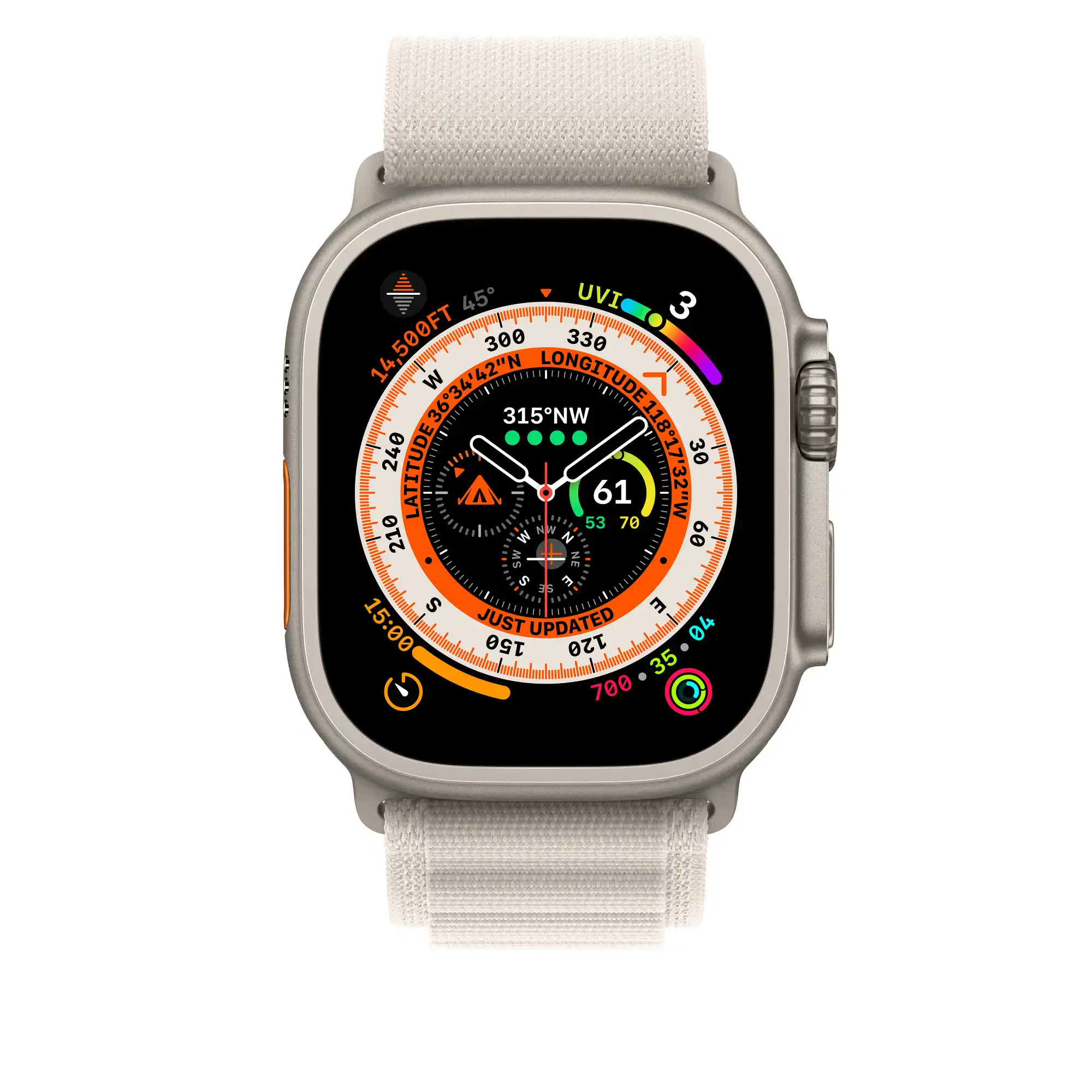 Ремінець Apple Alpine Loop Band Large для Apple Watch 49mm - Starlight (MQE73)