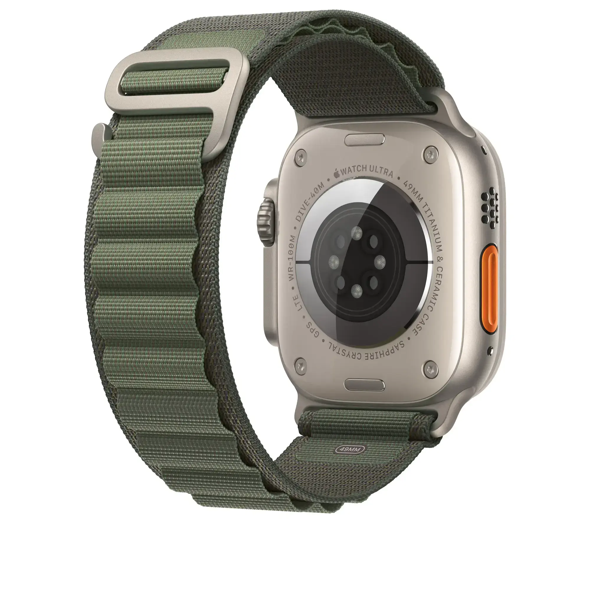 Ремешок Apple Alpine Loop Band Small для Apple Watch 49mm - Green (MQE23)