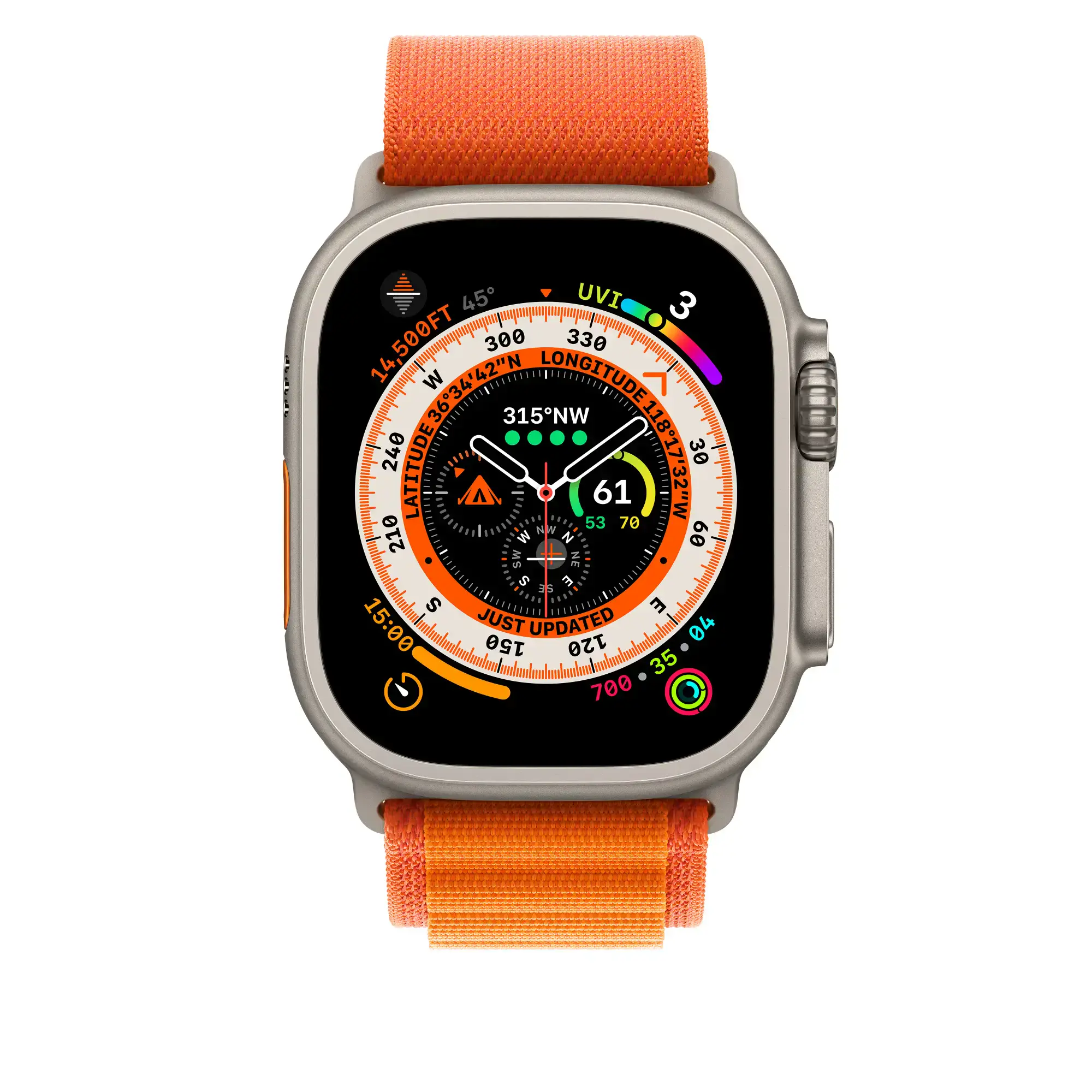 Ремешок Apple Alpine Loop Band Small для Apple Watch 49mm - Orange (MQDY3)