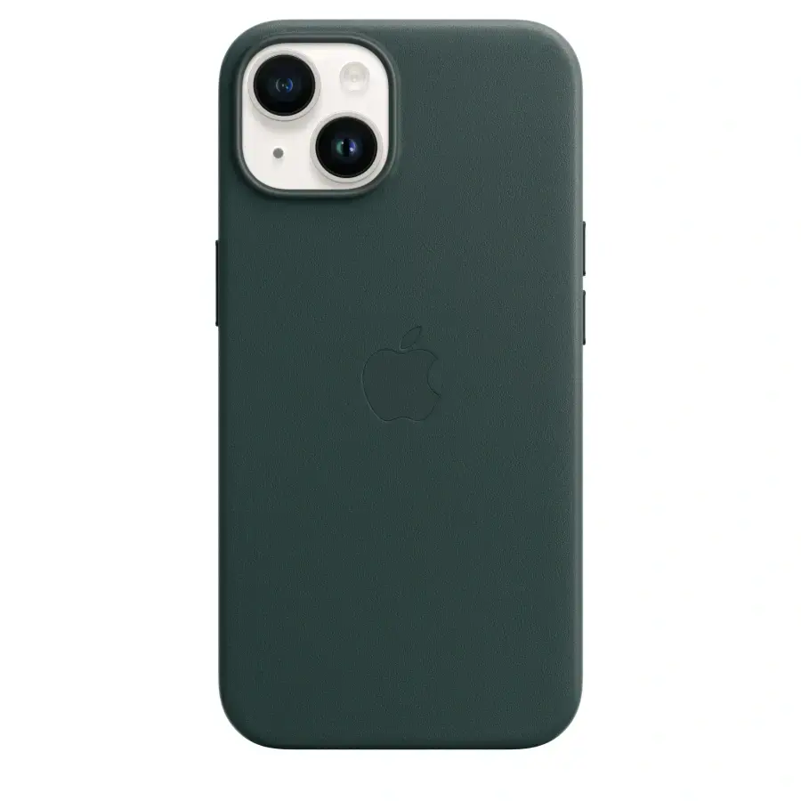 Чохол Apple iPhone 14 Leather Case with MagSafe - Forest Green (MPP53)