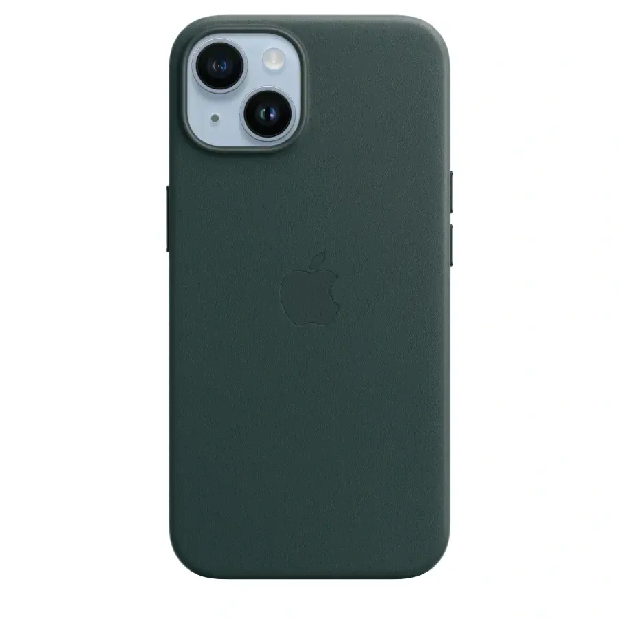 Чохол Apple iPhone 14 Leather Case with MagSafe - Forest Green (MPP53)