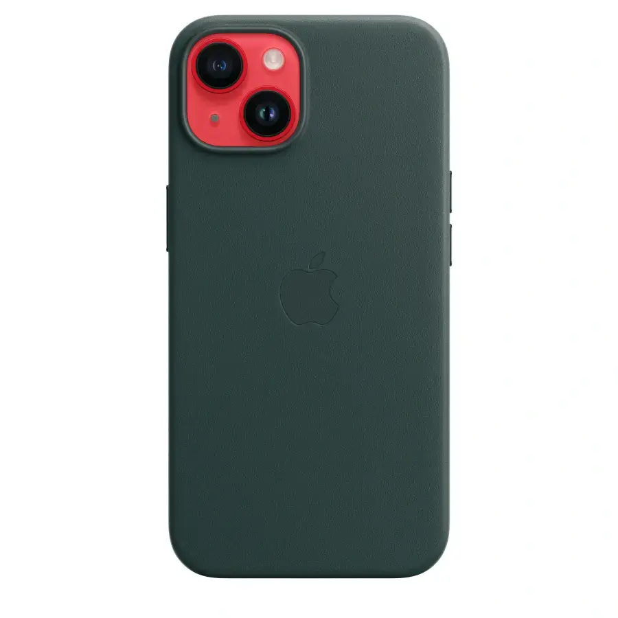 Чохол Apple iPhone 14 Leather Case with MagSafe - Forest Green (MPP53)