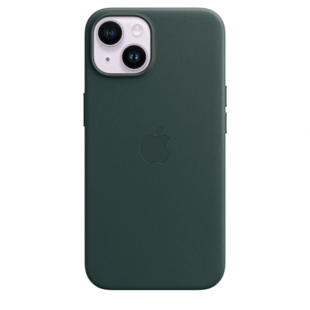 Чохол Apple iPhone 14 Leather Case with MagSafe - Forest Green (MPP53)