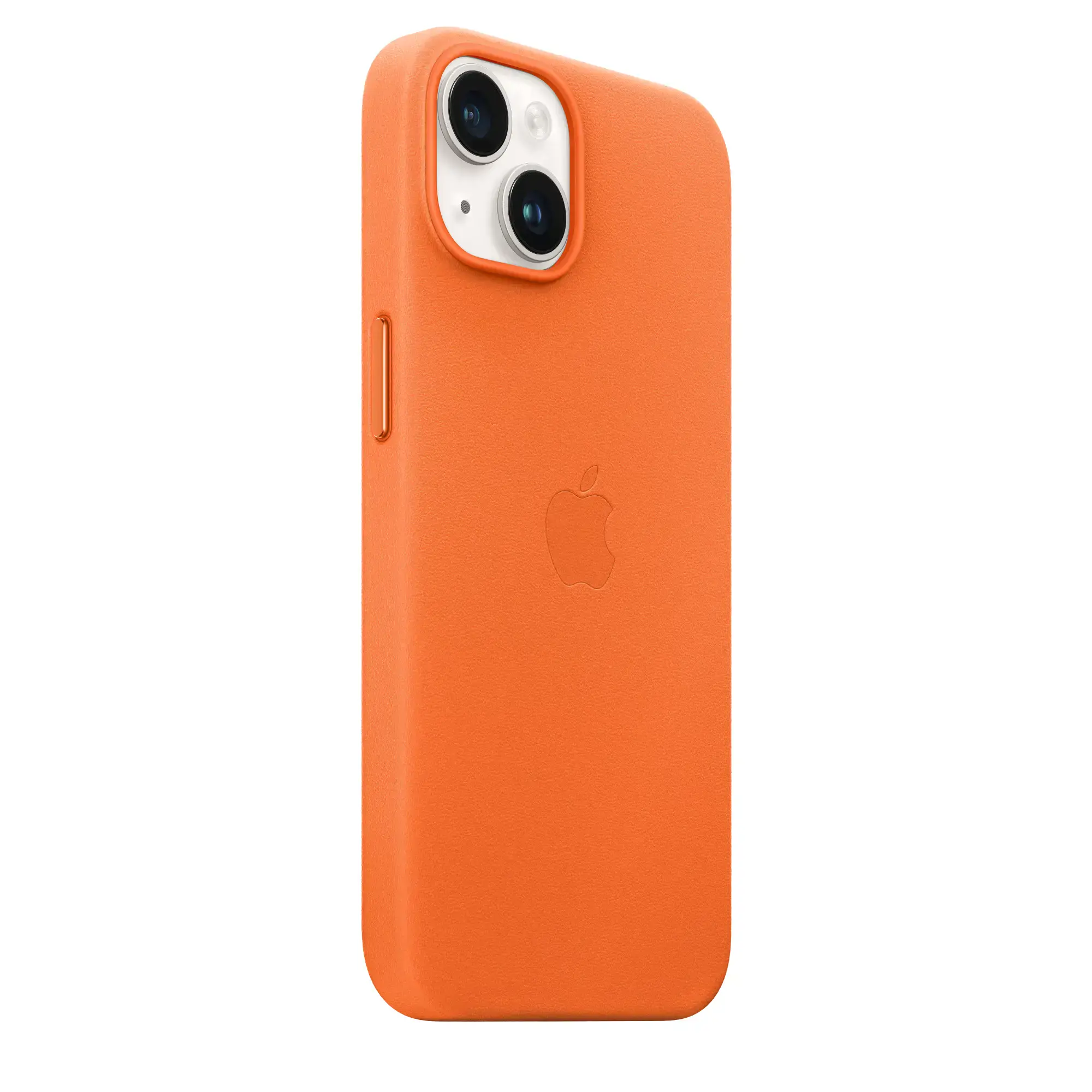 Чехол Apple iPhone 14 Leather Case with MagSafe - Orange (MPP83)