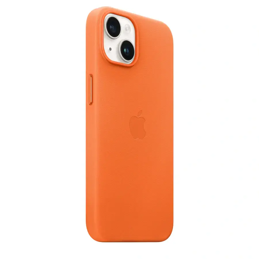 Чохол Apple iPhone 14 Leather Case with MagSafe - Orange (MPP83)