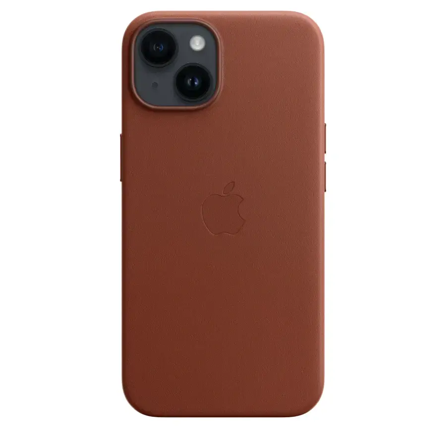 Чохол Apple iPhone 14 Leather Case with MagSafe - Umber (MPP73)