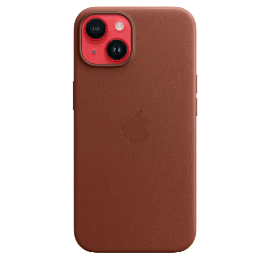 Чохол Apple iPhone 14 Leather Case with MagSafe - Umber (MPP73)