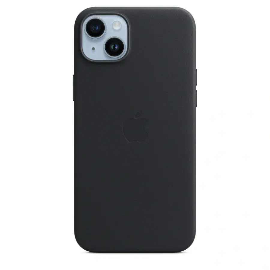 Чохол Apple iPhone 14 Plus Leather Case with MagSafe - Midnight (MPP93)