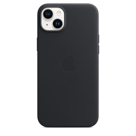 Чохол Apple iPhone 14 Plus Leather Case with MagSafe - Midnight (MPP93)