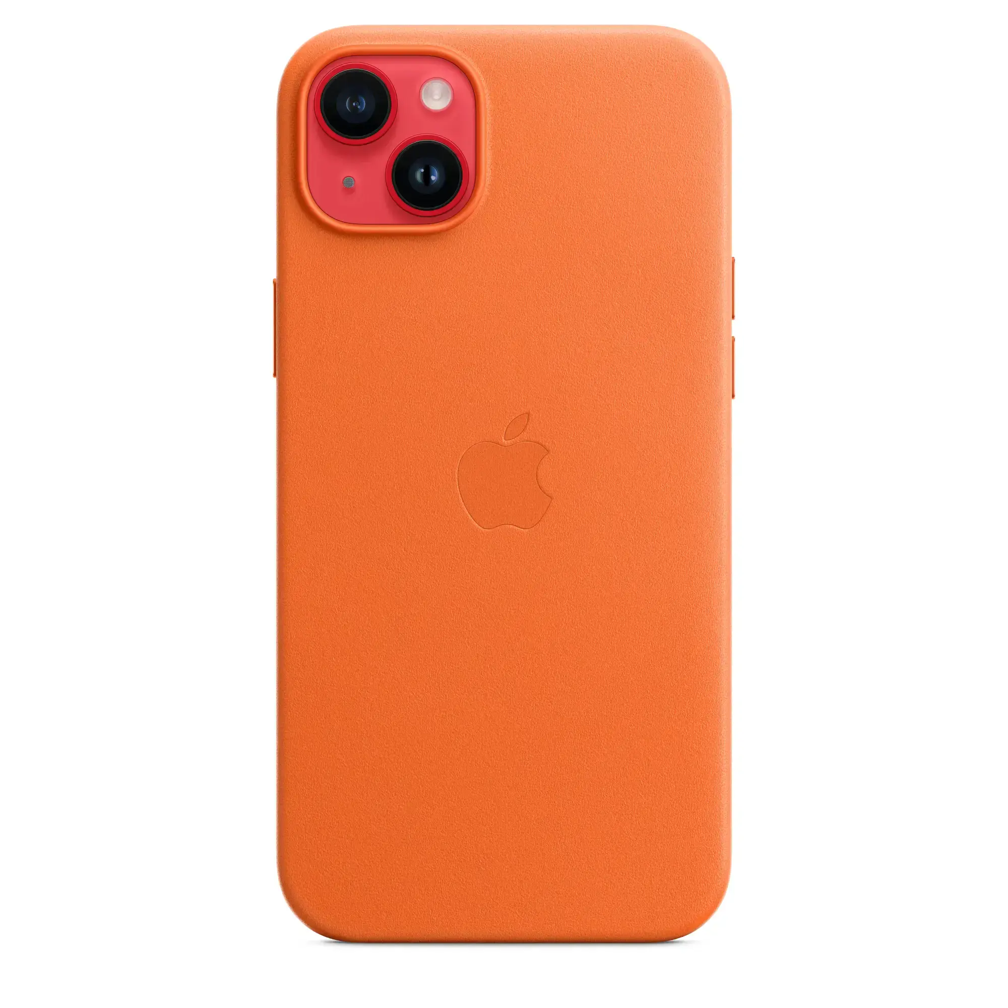 Чехол Apple iPhone 14 Plus Leather Case with MagSafe - Orange (MPPF3)