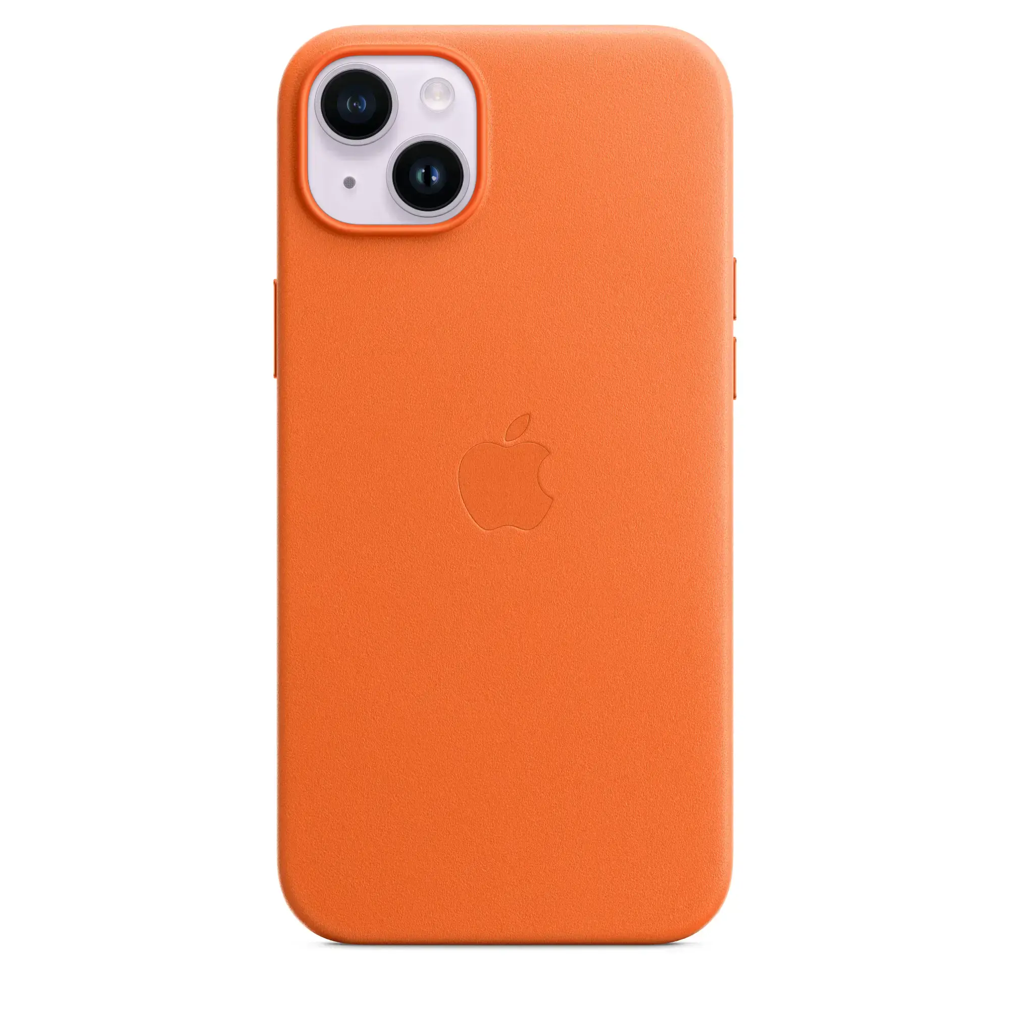 Чехол Apple iPhone 14 Plus Leather Case with MagSafe - Orange (MPPF3)