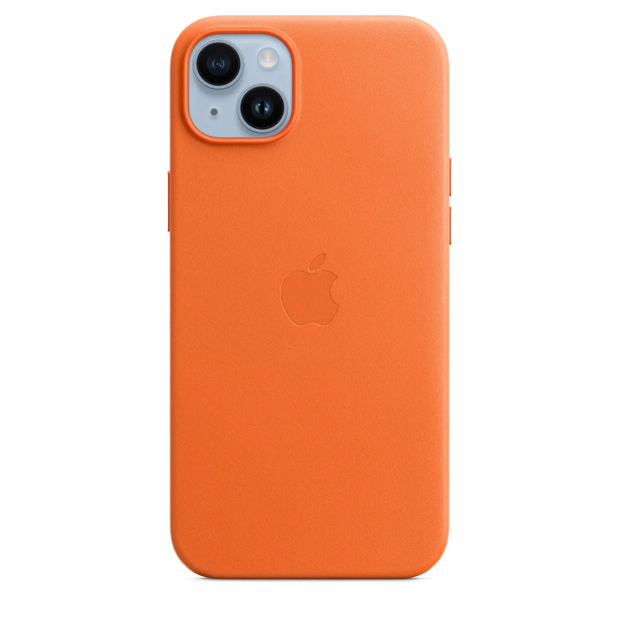 Чехол Apple iPhone 14 Plus Leather Case with MagSafe - Orange (MPPF3)