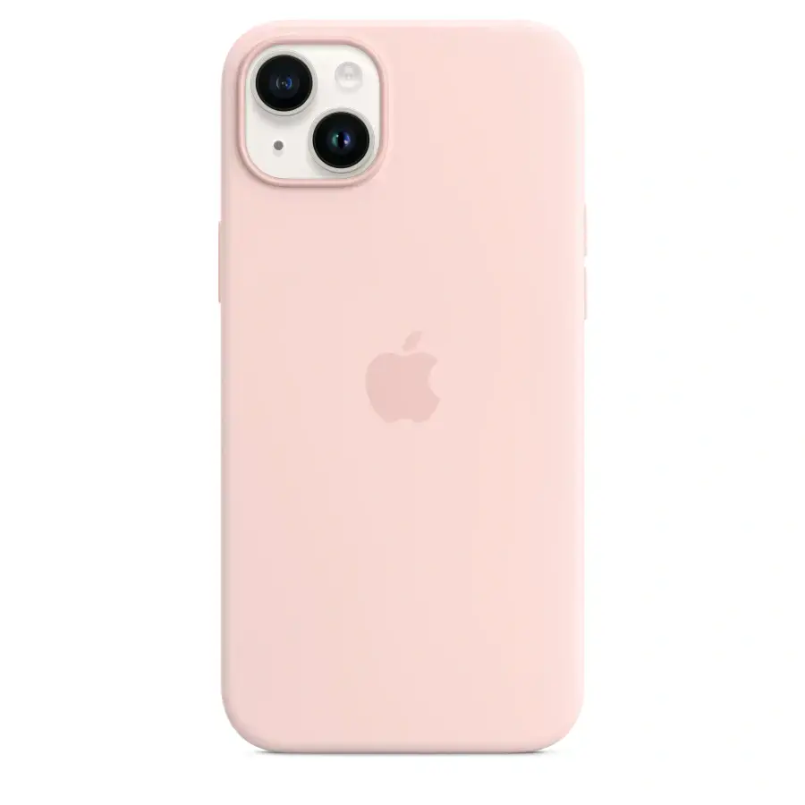 Чехол Apple iPhone 14 Plus Silicone Case with Animation & MagSafe (1:1 original) - Chalk Pink