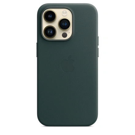 Чохол Apple iPhone 14 Pro Leather Case with MagSafe - Forest Green (MPPH3)