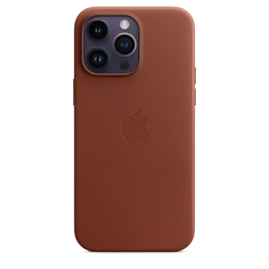 Чехол Apple iPhone 14 Pro Max Leather Case with MagSafe - Umber (MPPQ3)