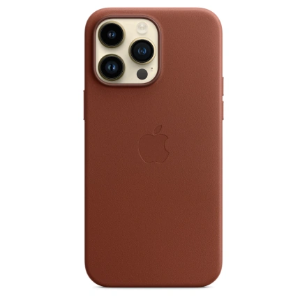 Чехол Apple iPhone 14 Pro Max Leather Case with MagSafe - Umber (MPPQ3)