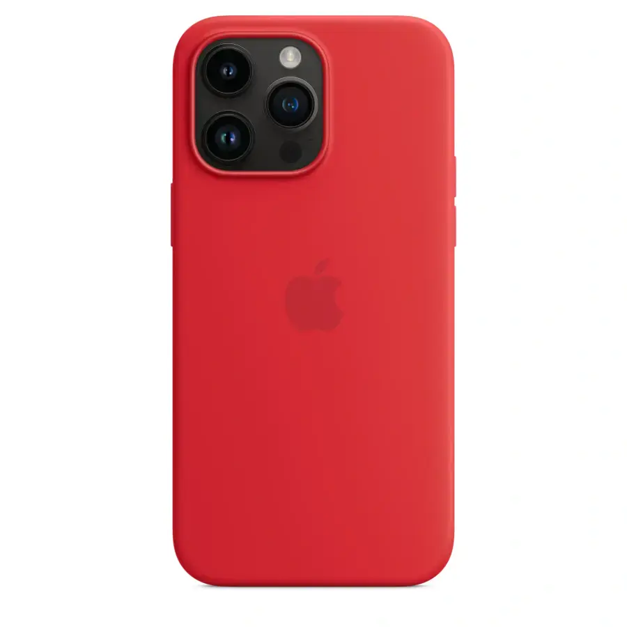 Чехол Apple iPhone 14 Pro Max Silicone Case with Animation & MagSafe (1:1 original) - (Product) Red