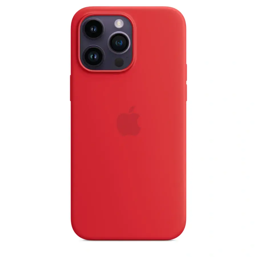 Чехол Apple iPhone 14 Pro Max Silicone Case with Animation & MagSafe (1:1 original) - (Product) Red
