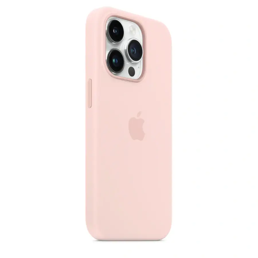 Чехол Apple iPhone 14 Pro Silicone Case with Animation & MagSafe (1:1 original) - Chalk Pink