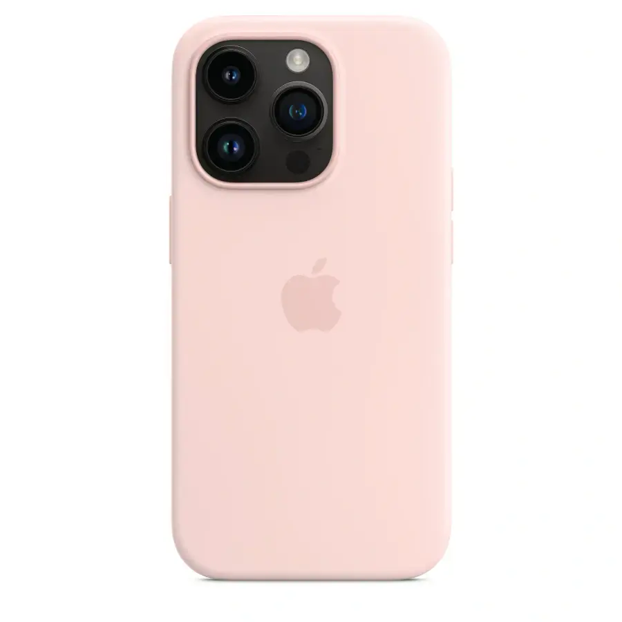 Чехол Apple iPhone 14 Pro Silicone Case with Animation & MagSafe (1:1 original) - Chalk Pink