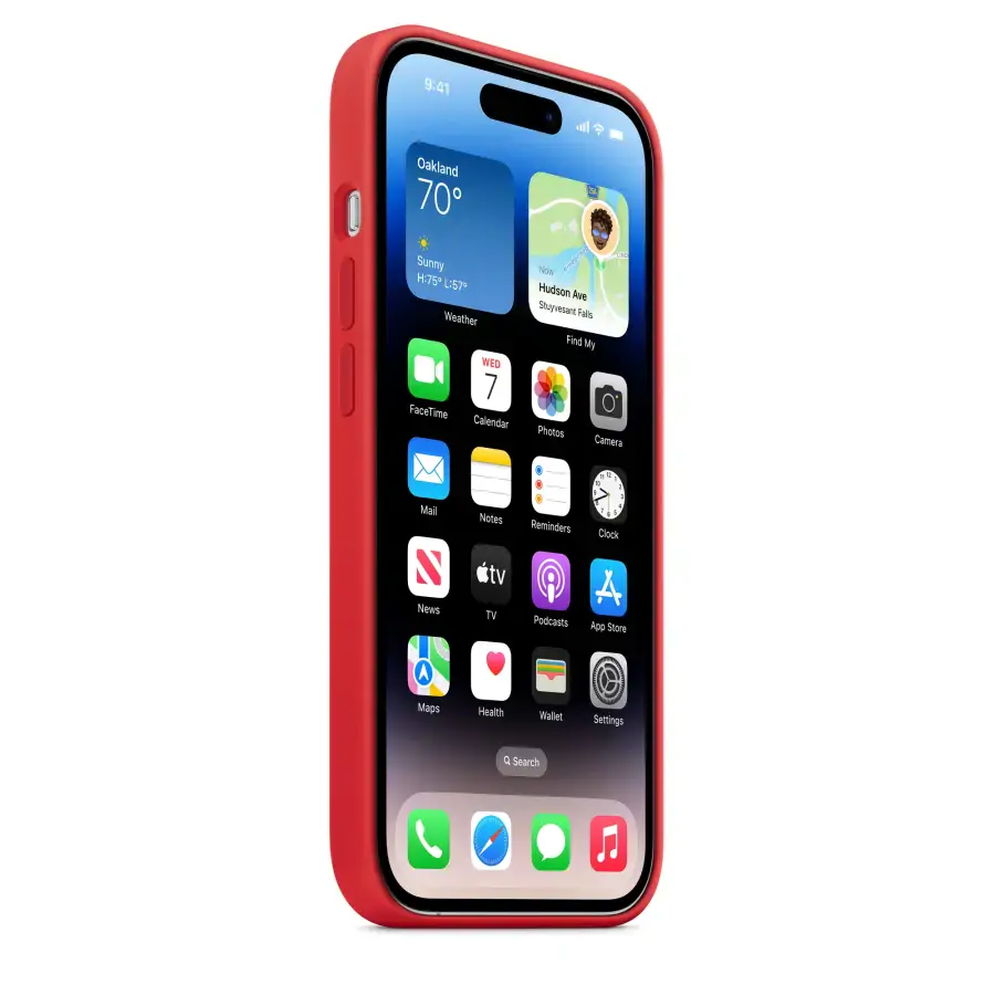 Чехол Apple iPhone 14 Pro Silicone Case with Animation & MagSafe (1:1 original) - (Product) Red