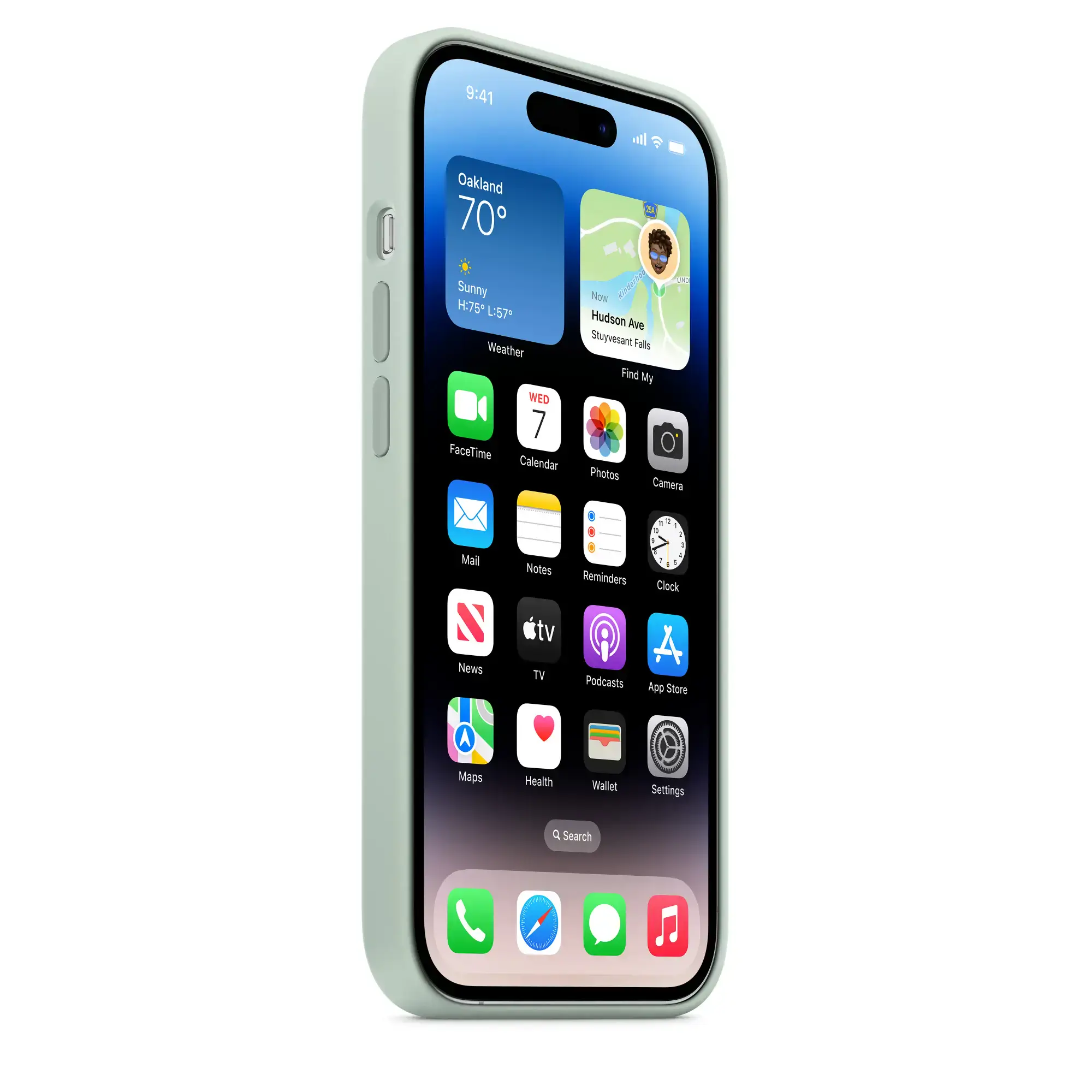 Чохол Apple iPhone 14 Pro Silicone Case with Animation & MagSafe (1:1 original) - Succulent