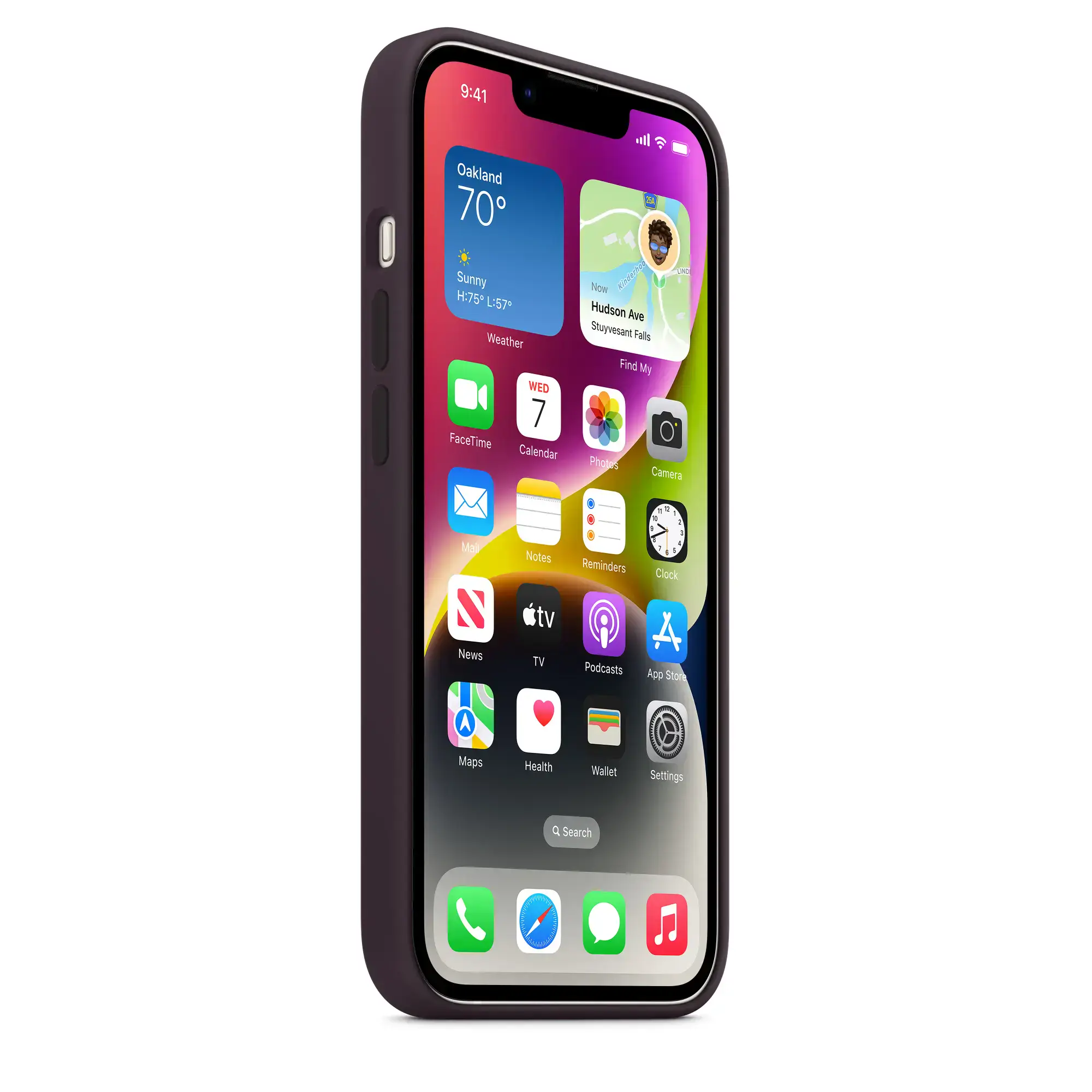 Чехол Apple iPhone 14 Silicone Case with Animation & MagSafe (1:1 original) - Elderberry