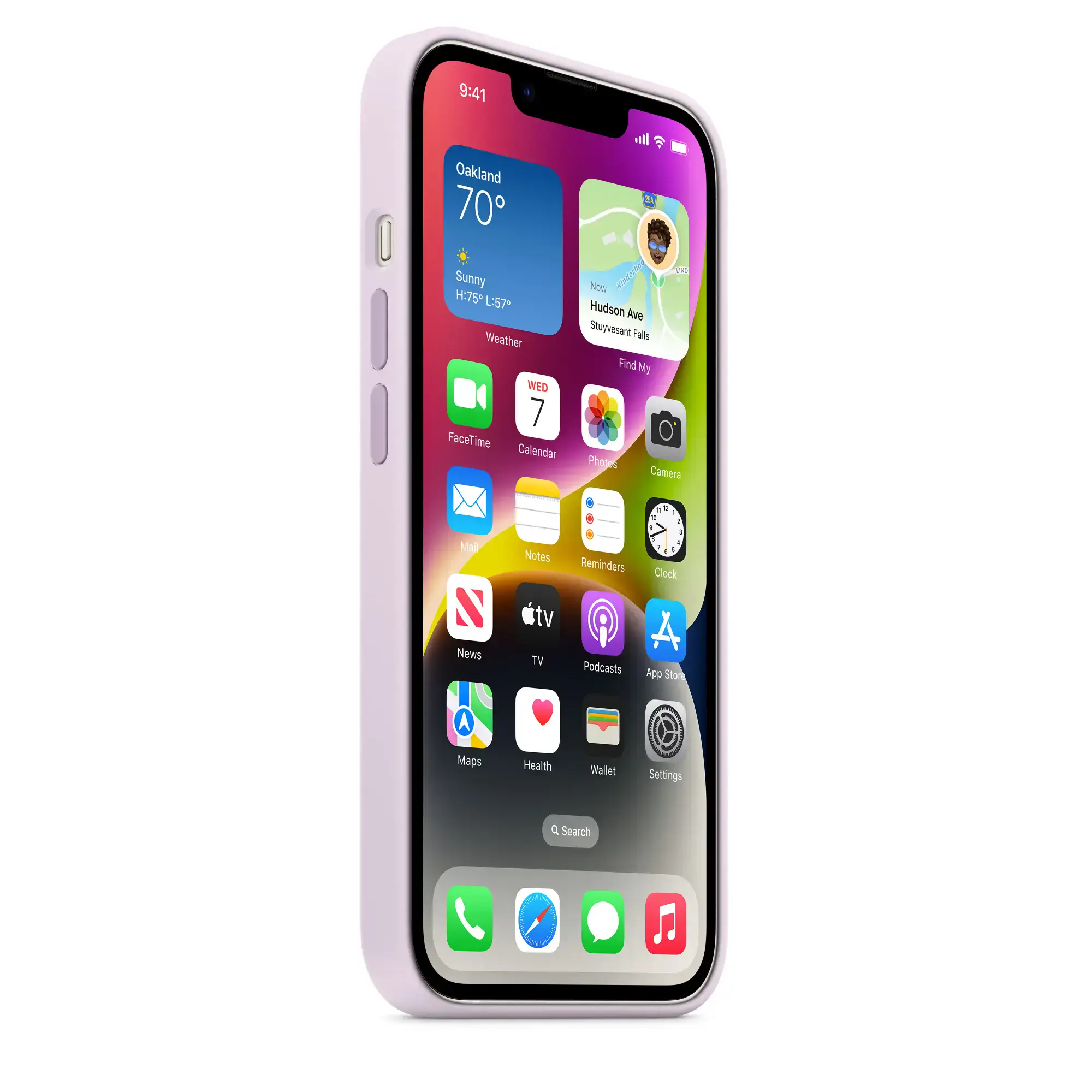 Чехол Apple iPhone 14 Silicone Case with Animation & MagSafe (1:1 original) - Lilac