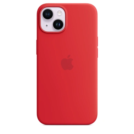 Чехол Apple iPhone 14 Silicone Case with Animation & MagSafe (1:1 original) - (Product) Red