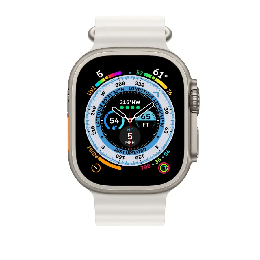 Ремінець Apple Ocean Band для Apple Watch 49mm - White (MQE93)