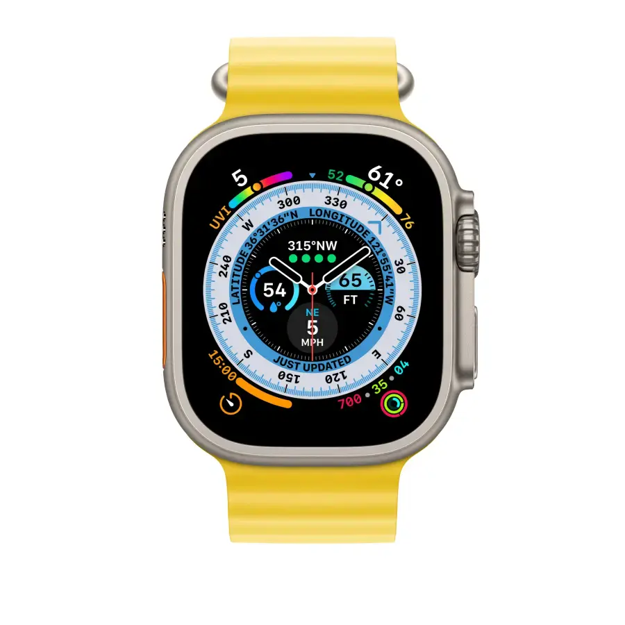 Ремешок Apple Ocean Band для Apple Watch 49mm - Yellow (MQEC3)