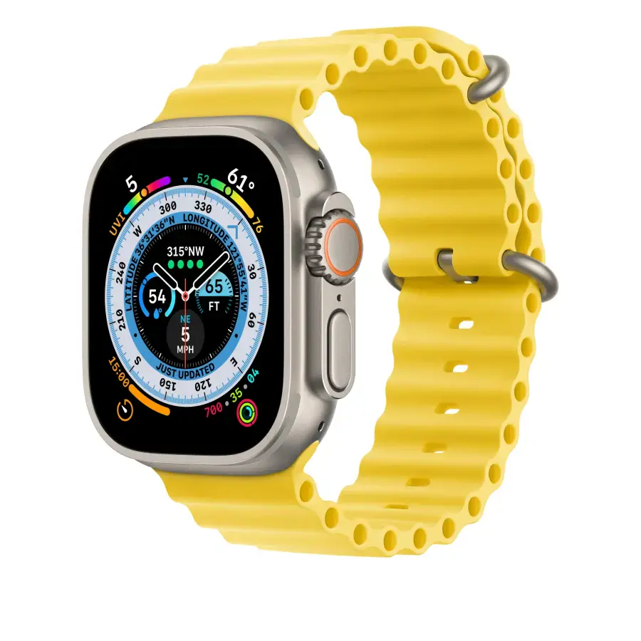 Ремешок Apple Ocean Band для Apple Watch 49mm - Yellow (MQEC3)