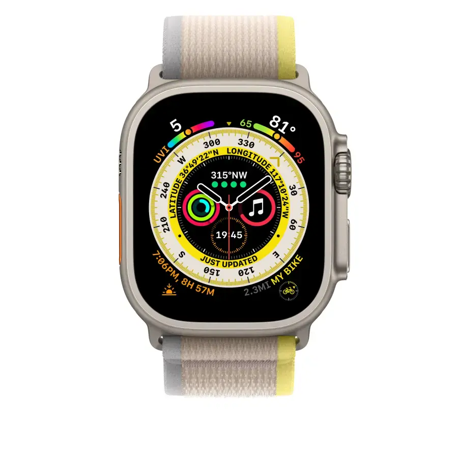 Ремінець Apple Trail Loop Band M/L для Apple Watch 49mm - Yellow/Beige (MQEH3)