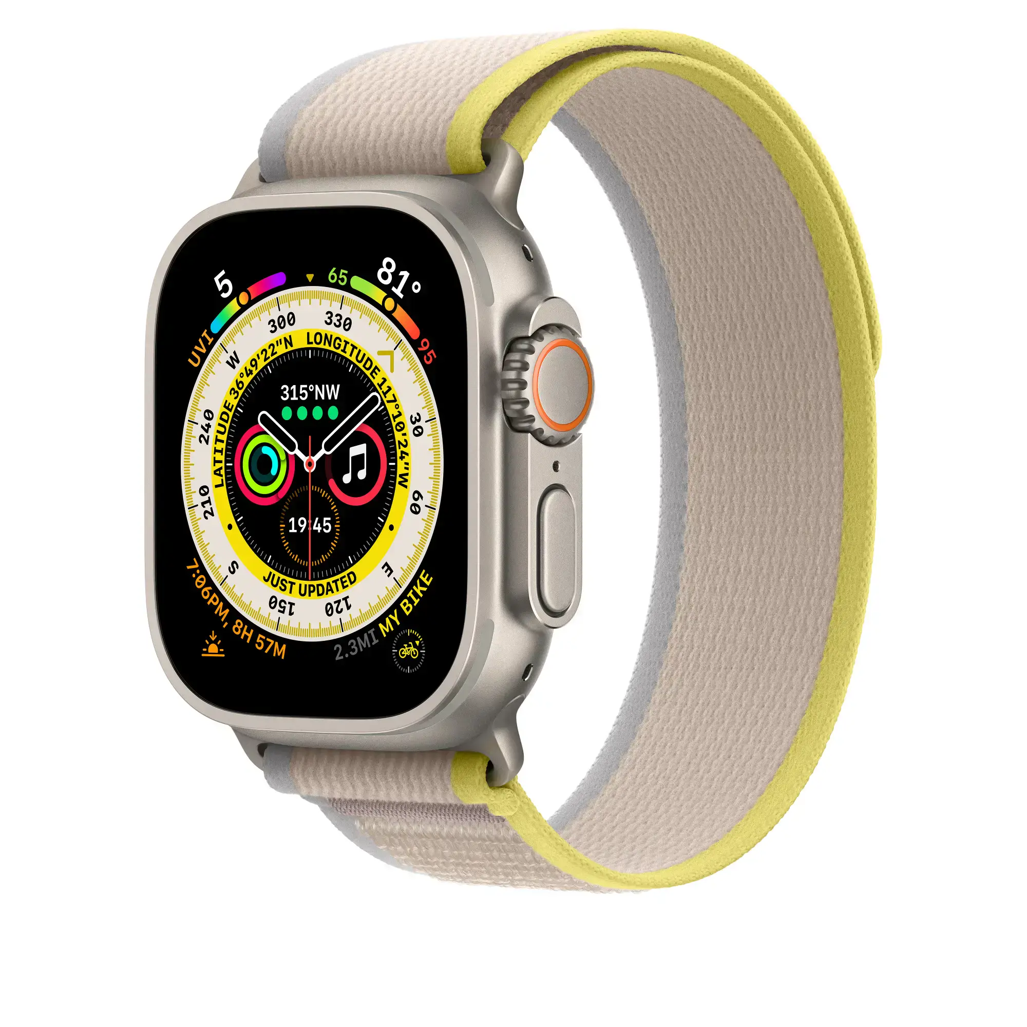 Ремінець Apple Trail Loop Band M/L для Apple Watch 49mm - Yellow/Beige (MQEH3)