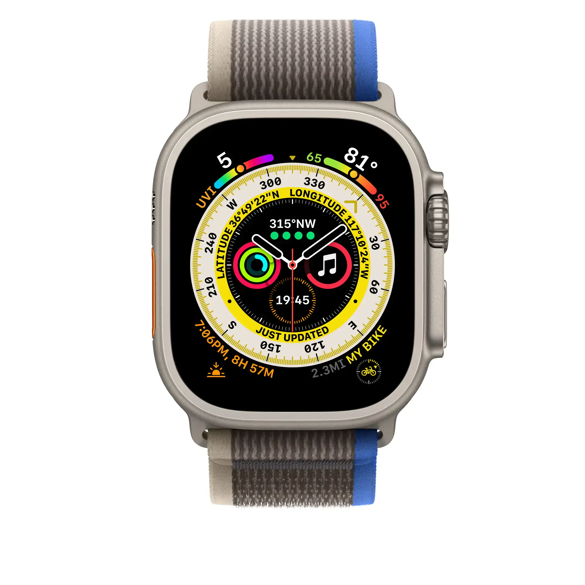Ремінець Apple Trail Loop Band S/M для Apple Watch 49mm - Blue/Gray (MQEJ3)
