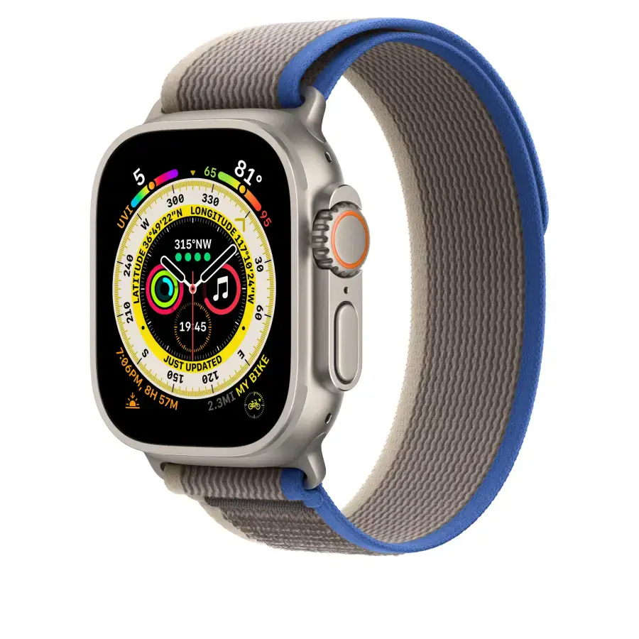 Ремінець Apple Trail Loop Band S/M для Apple Watch 49mm - Blue/Gray (MQEJ3)