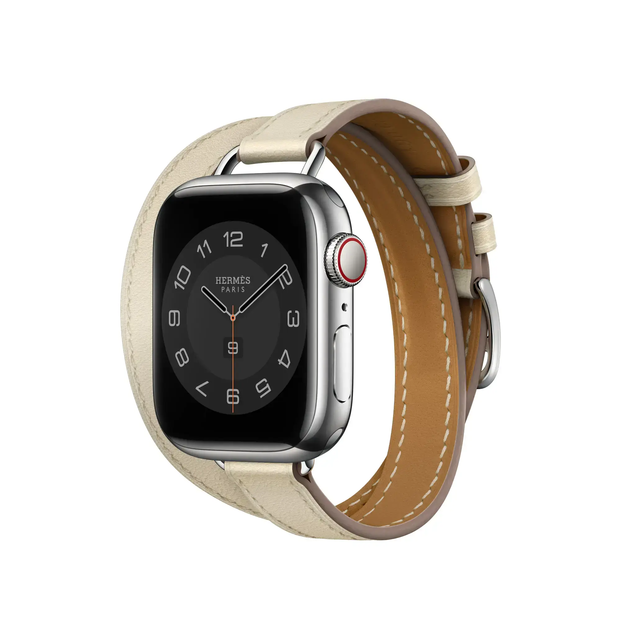 Ремешок Apple Watch Hermès 38/40/41/42mm Béton Swift Leather Attelage Double Tour (MPKD3)