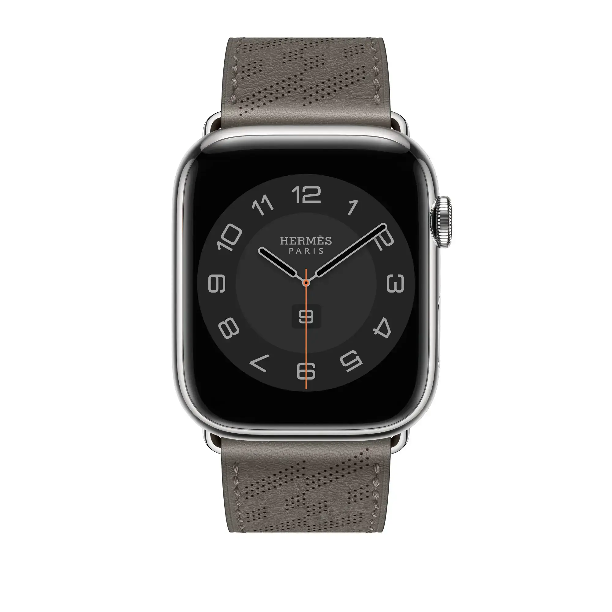Ремешок Apple Watch Hermès 42/44/45/49mm Gris Meyer Swift Leather H Diagonal Single Tour (MPKU3)