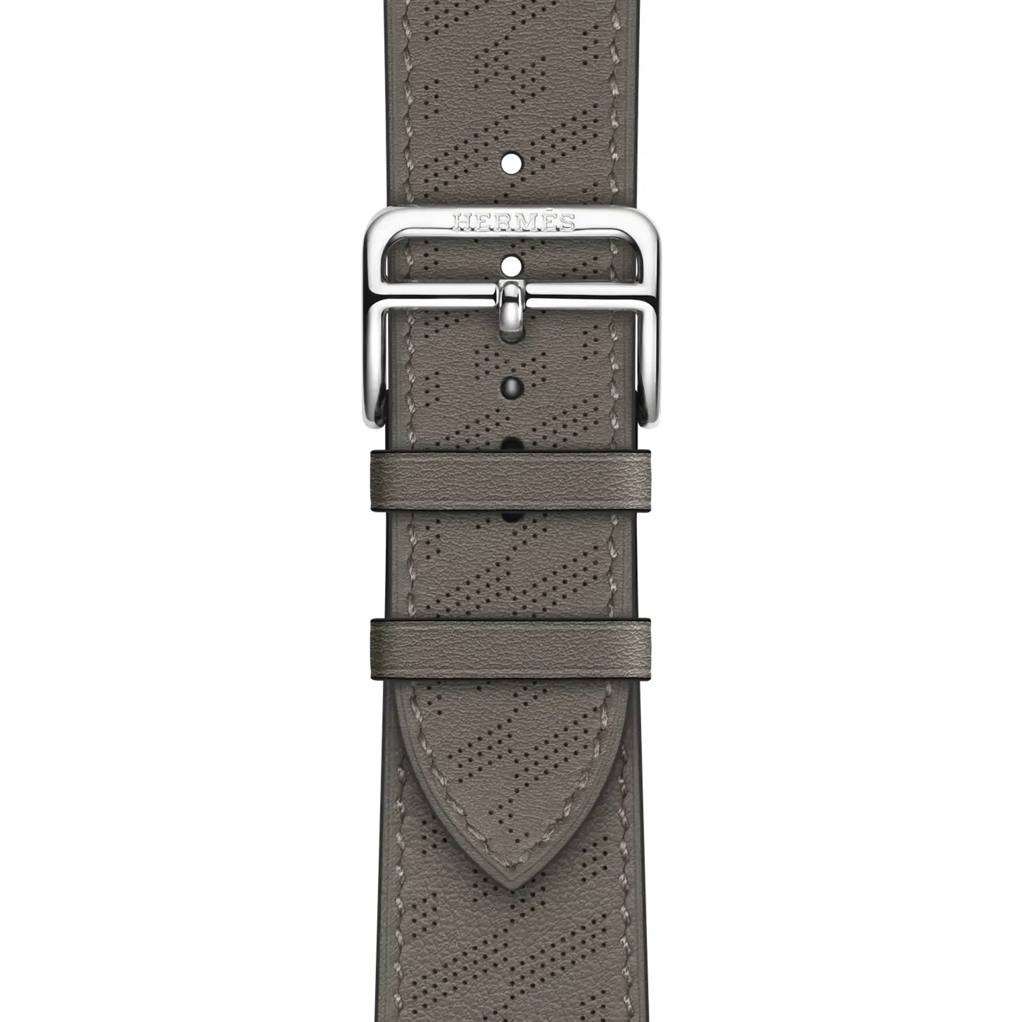 Ремешок Apple Watch Hermès 42/44/45/49mm Gris Meyer Swift Leather H Diagonal Single Tour (MPKU3)