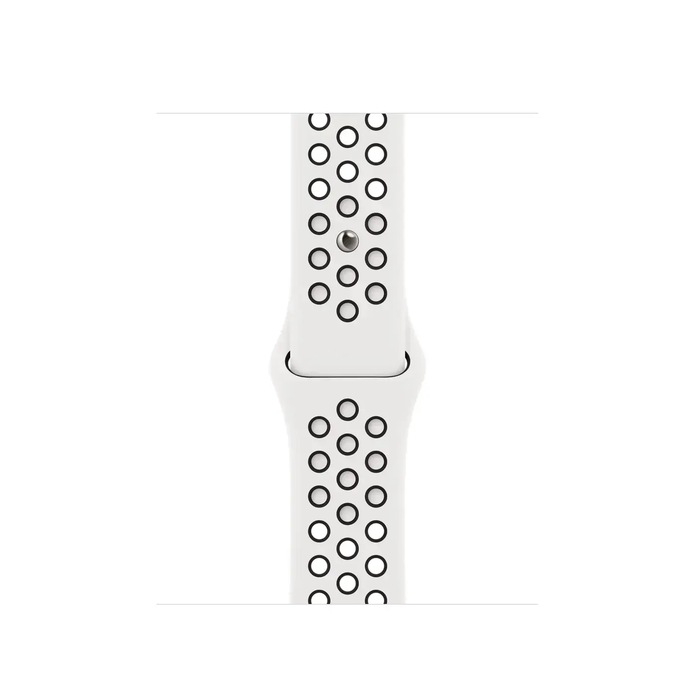 Apple Watch Nike Series 8 GPS 41mm Starlight Aluminum Case with Summit White/Black Nike Sport Band - Regular (MPGK3)