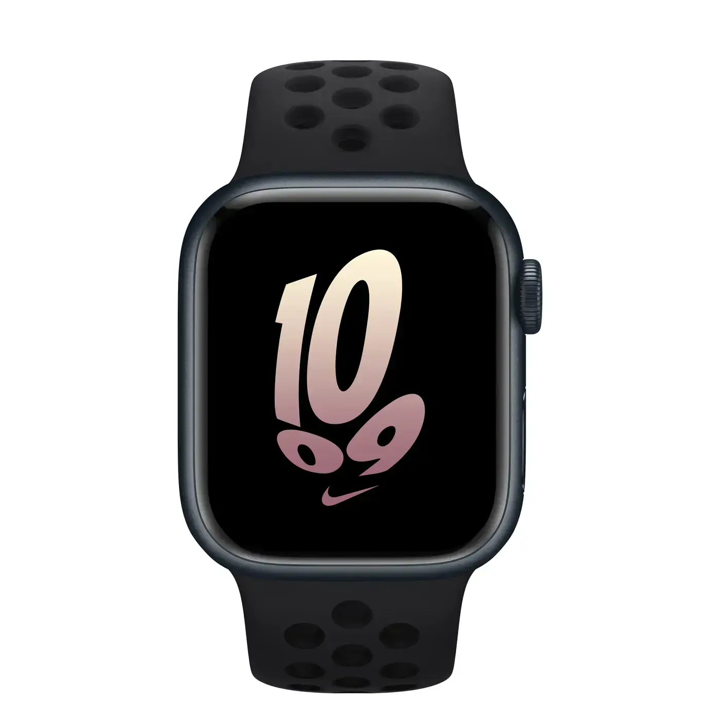 Apple Watch Nike Series 8 GPS + Cellular 41mm Midnight Aluminum Case with Black/Black Nike Sport Band - Regular (MPGN3)