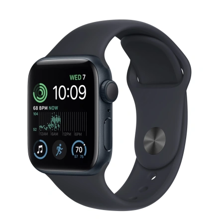 Apple Watch SE 2 GPS 40mm Midnight Aluminum Case with Midnight Sport Band - Regular (MNJT3)